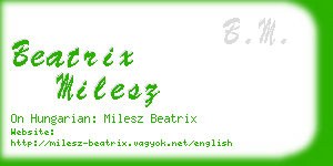 beatrix milesz business card